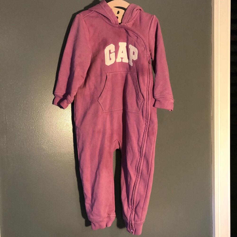 GAP baby onesie sweatsuit with hood